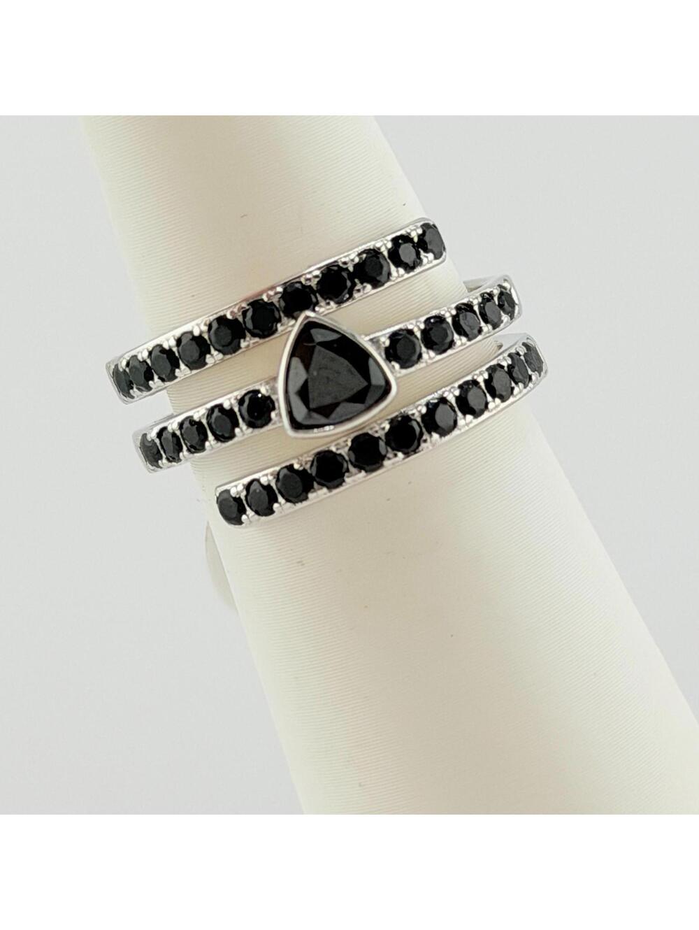Bomb Party Sterling Club Ring Sz 8 RBP7013 Black Onyx on .925 Sterling Silver